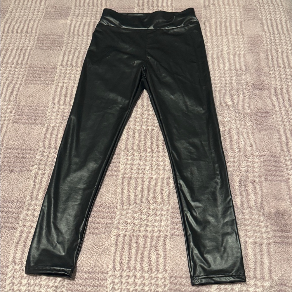 Black Faux Leather Leggings